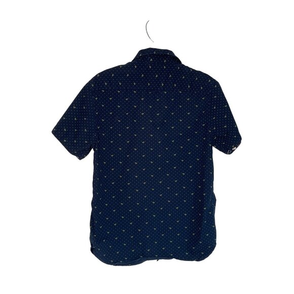 Denim & Flower Ricky Singh Navy Polka Dot Button-Up Shirt Mens M 100% Cotton - Picture 2 of 7